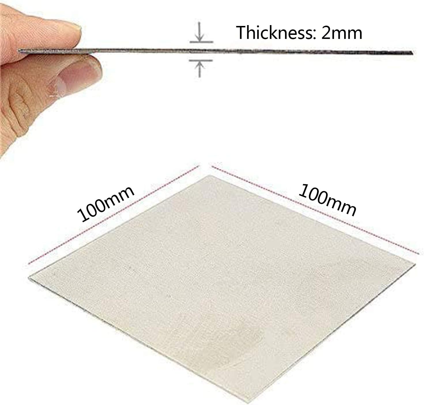 Nickel Plate 50 X 50mm/100 X 100mm Thickness 1-5mm Pure Nickel Sheet Suitable for Electroplating Equipment,2 x 100 x 100mm