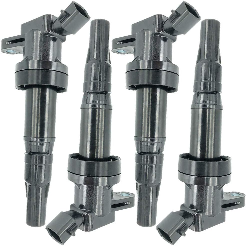 Set of 4 Ignition Coil Pack Compatible With Hyundai Accent IV V Bayon i20 II Coupe Active i30 Coupe Solaris Kia PRO CEE'D Rio IV Stonic 1.4 G4LC 2014- Replaces OEM 27301-03200 2730103200 (4)