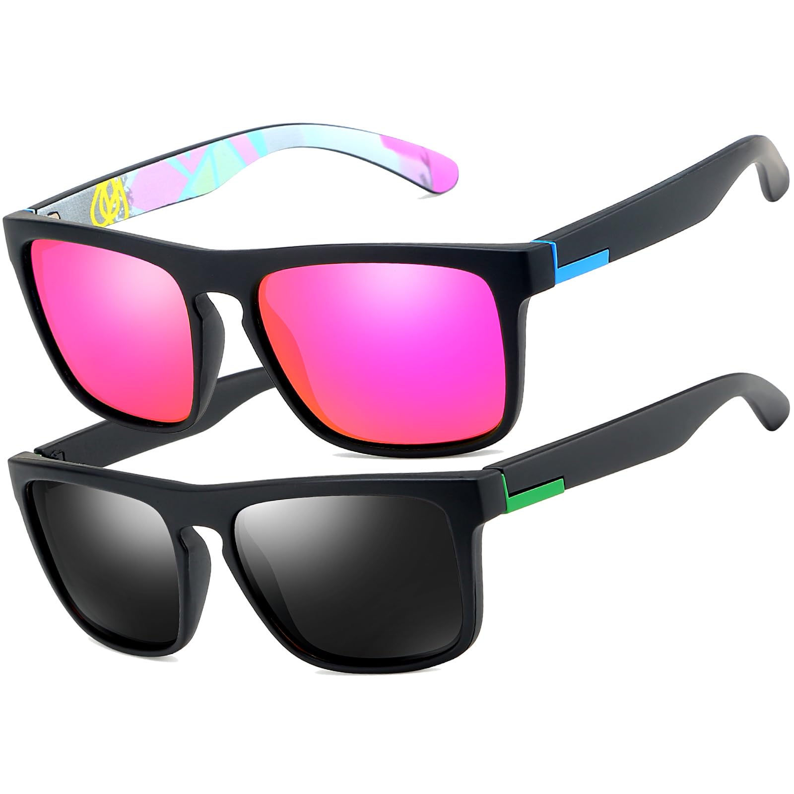 LEDING&BEST Polarisierte Sonnenbrille Herren Damen,Fahren,Angeln,Radfahren,Wandern/Vintage-Brille Outdoor-Sportarten Strand UV-Schutz Sonnenbrillen