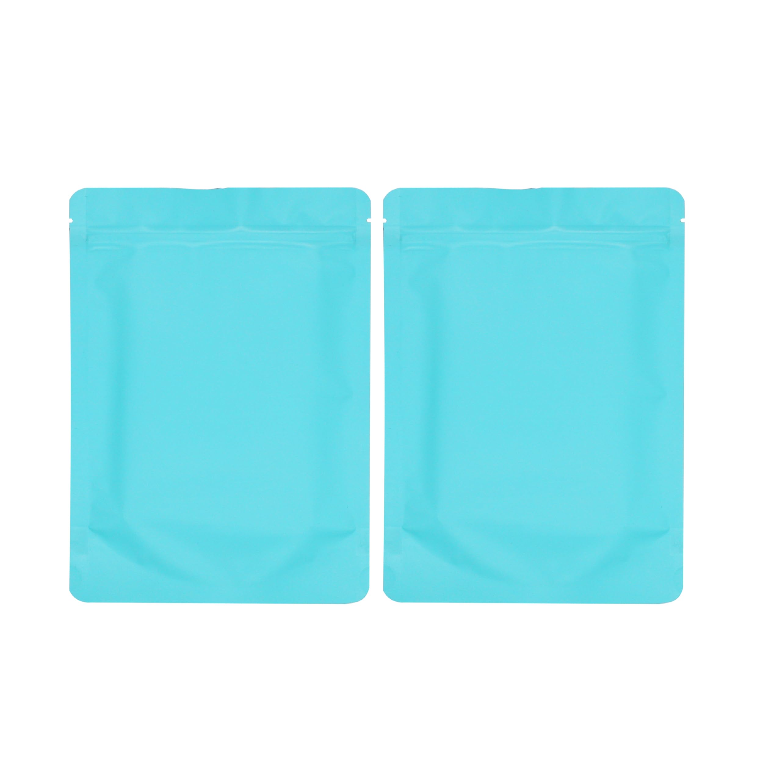 100PCS Matte Double-Sided Colored Stand-Up Bags (16x22cm (6.3x8.6"), Sky Blue)