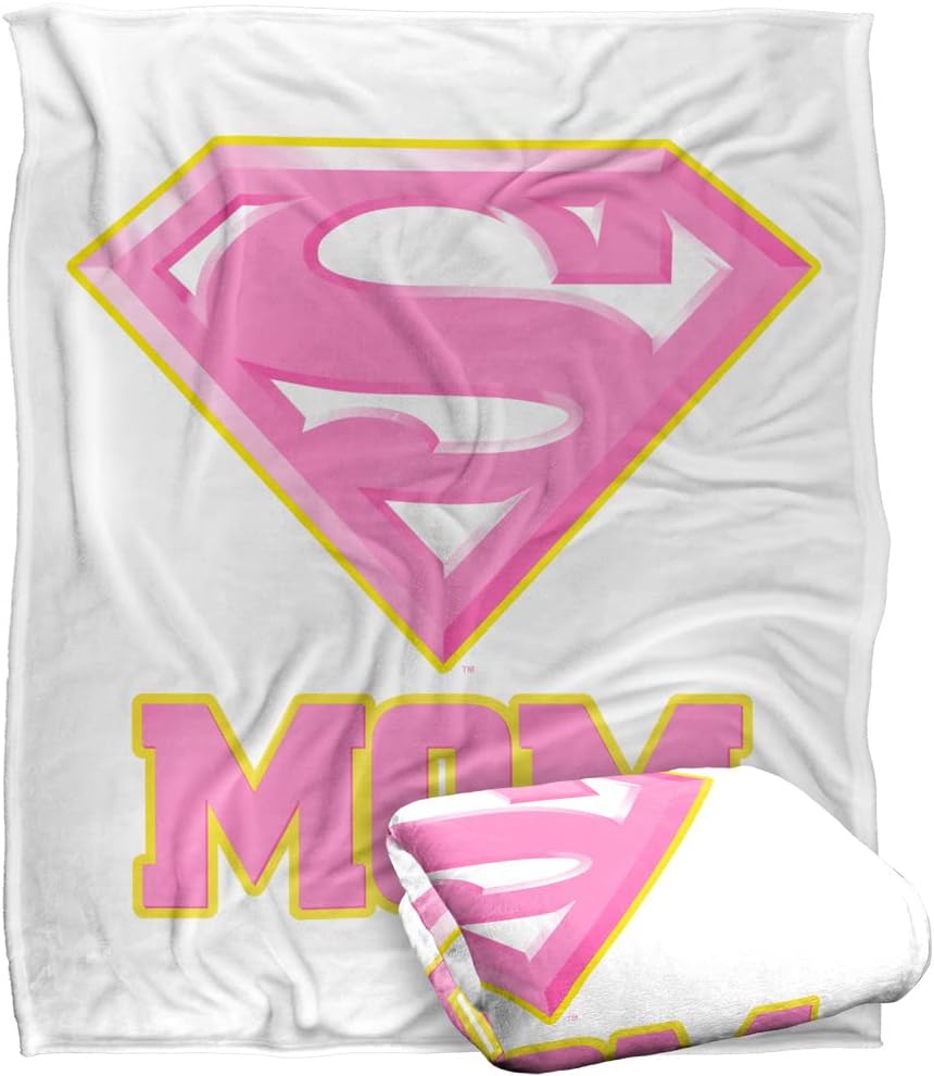 Superman - Logo Blanket, 50"x60" Super Mom Pink Silky Touch Super Soft Throw Blanket