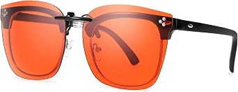 Trysee Clip On Blue Light Blocking Glasses for Eyes Strain/Light Sensitive/Better Sleep TS3168