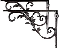 Vista 8 de Sungmor Soportes de estante de hierro fundido resistentes a la corrosión, resistentes a la corrosión en ángulo recto de 90° para colgar en la pared