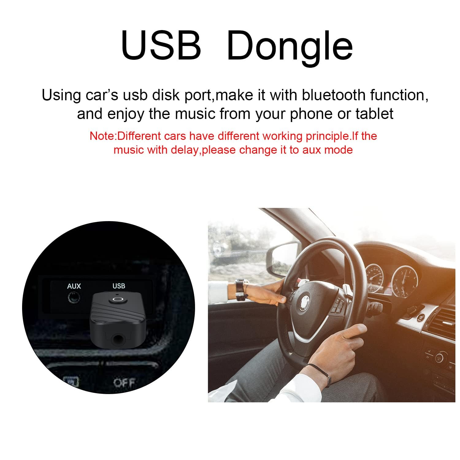 usb ricevitore bluetooth trasmettitore per tv adattatore chiavetta BT5.0 con 3.5mm AUX per PC/Cuffie/Altoparlanti/Autoradio/Stereo