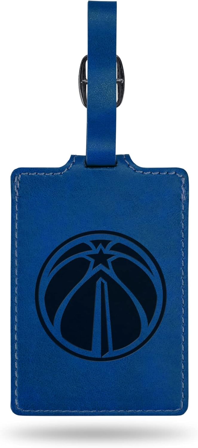 Rico Industries NBA Philadelphia 76ers Blue Laser Engraved Ultra Suede Luggage Tag - Includes ID Card