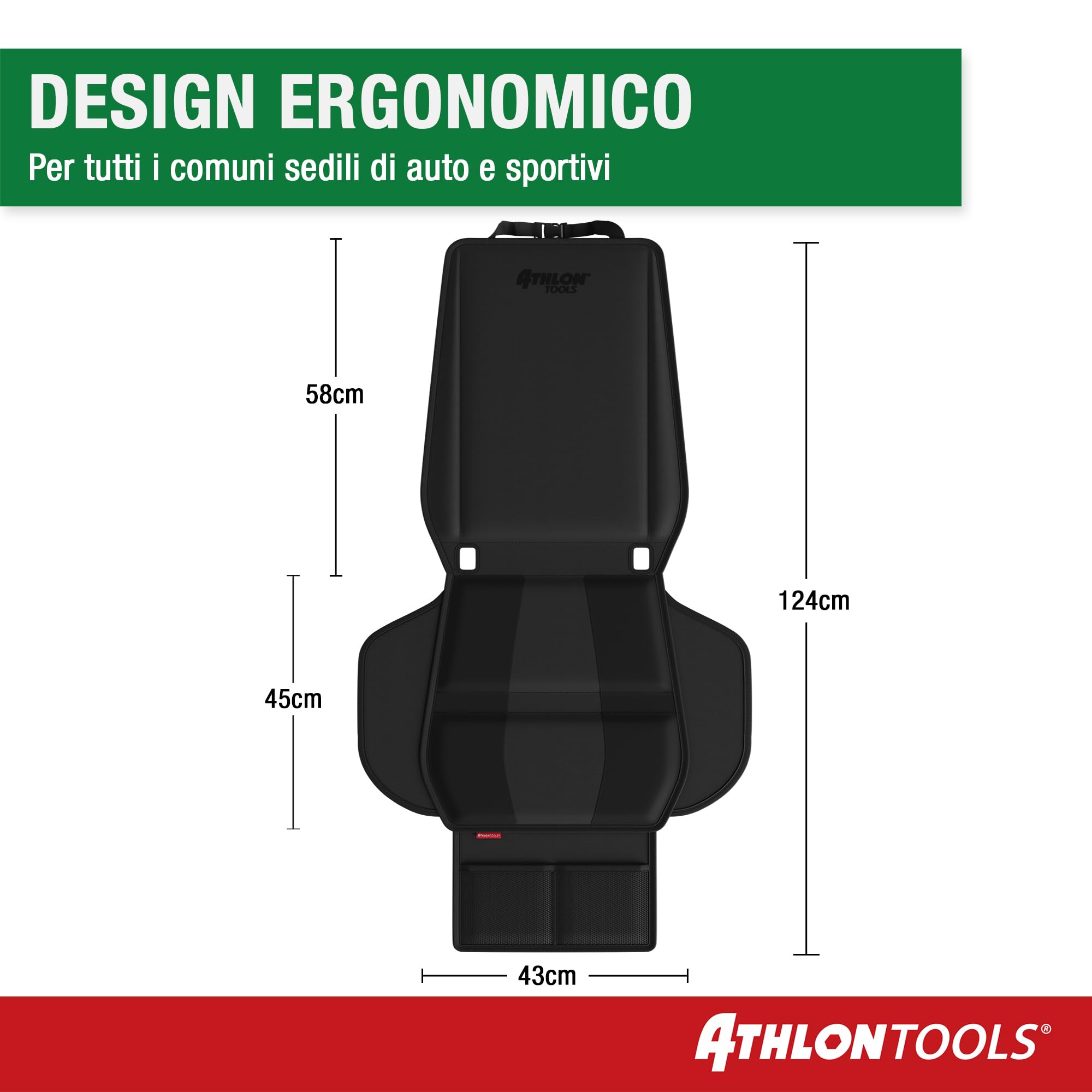 ATHLON TOOLS 2 Protezioni per seggiolino per bambini con protezione laterale – Adattamento ottimale – Compatibile con Isofix – Imbottitura spessa – per seggiolini per bambini, ovetti e rialzi