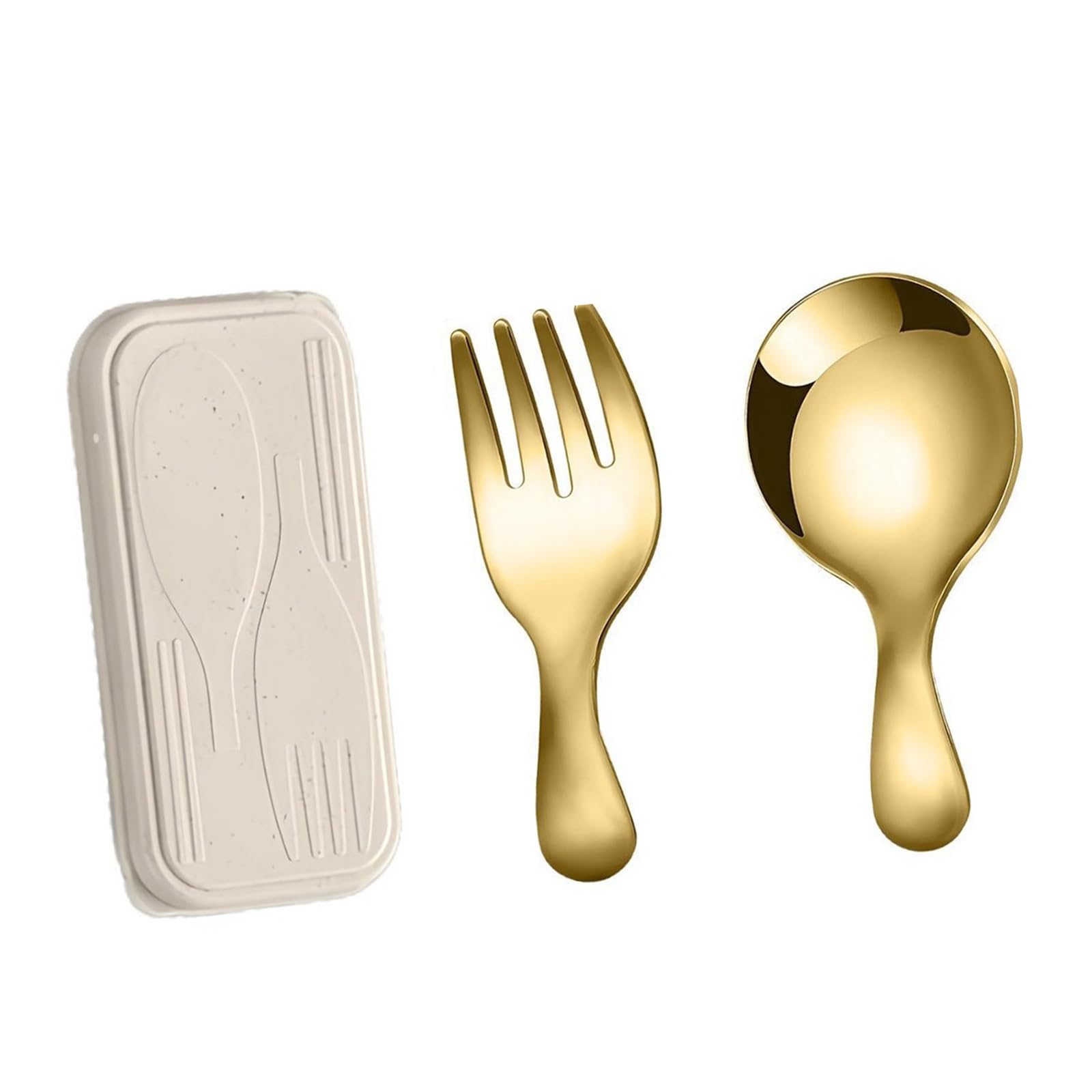 Xinsheinelry Spoon and Fork Set with Case, Stainless Steel Portable Utensils for Lunch Boxes, Picnic, Travel and Daily Meals Spoon Fork