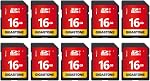 GIGASTONE 32GB SD Carte UHS-I U1 Classe 10 SDHC Carte mémoire haute vitesse pleine HD Vidéo Compatible avec Canon Digital Camera, SPYPOINT TACTACAM WOSPORTS Caméra Trail, avec 1 mini étui