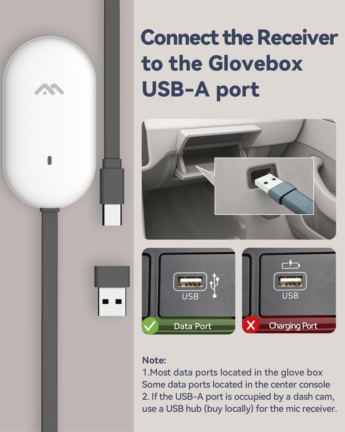 LvDonic Karaoke Microphone for Tesla Model Y/3/S/X, Car Karaoke Microphone with USB-A & USB C Connector Receiver for Tesla Cars, CaraokeMic for Tesla Works for All App, 2 Mics - Image 5