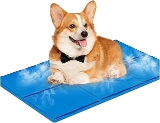 Cooling Mat For Dogs, Medium 25.6x19.7in Pet Cool Mat Dog Cooling Mat with Self Cooling Gel, Non-Toxic Activated Gel Cool Pad Ice Mat for Dogs Cats People and Pets to Stay Cool This Summer