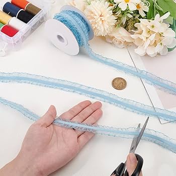 Amazon.com: FINGERINSPIRE 10 Yards Double Ruffle Lace Trim
