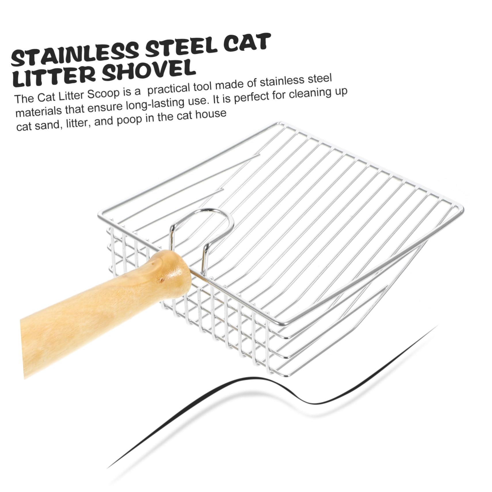 Pala para Arena de Gato, Pala ergonómica for Arena de Gatos y Reptiles, Reutilizable for Mascotas