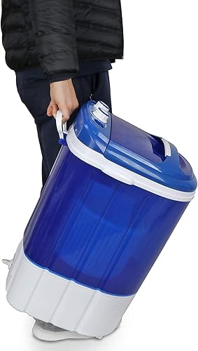 Miniatura 8 de Lavadora portátil mini con secadora de centrifugado de 8 libras, capacidad de lavado duradera y ahorro de energía, controlador rotativo, lavadora