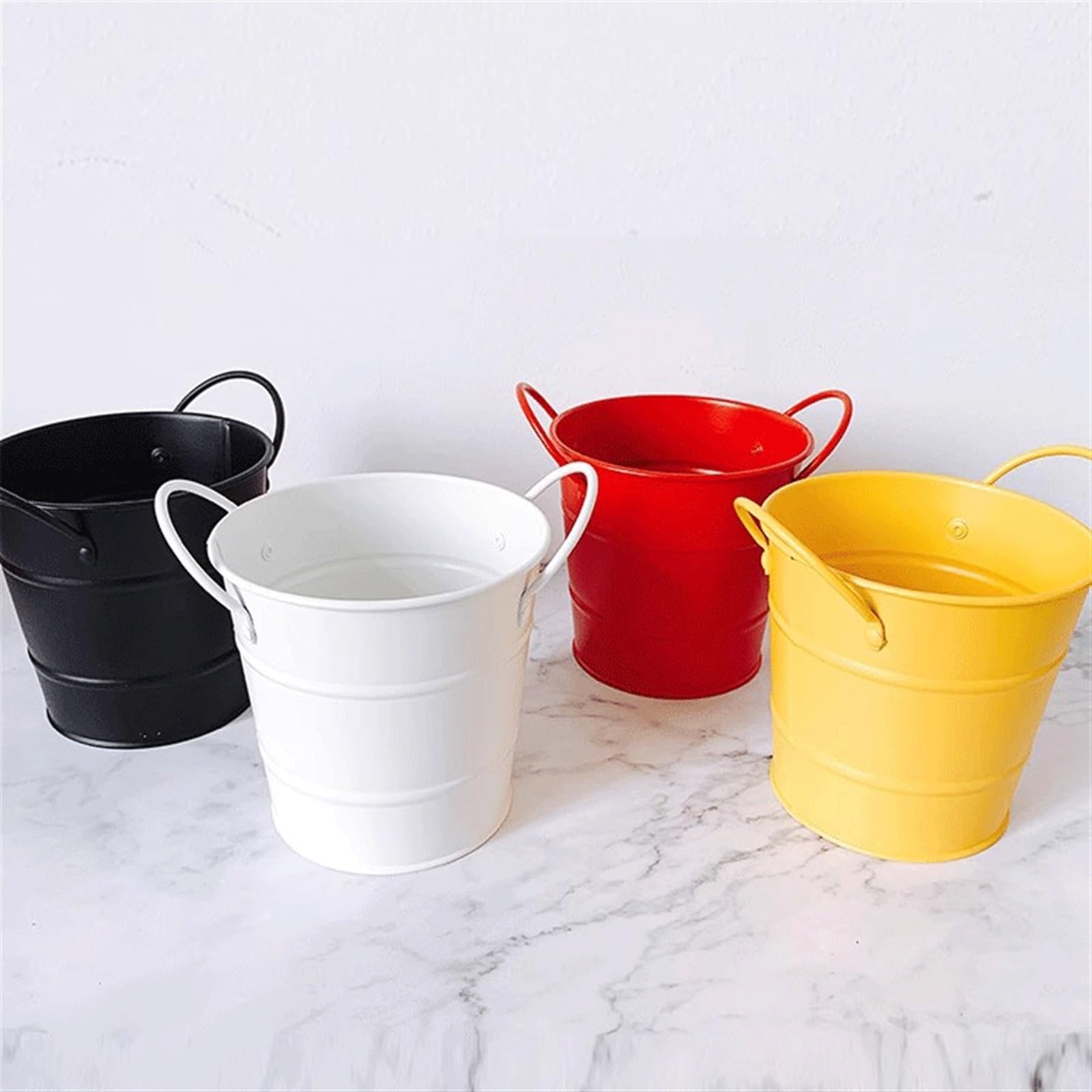 Cubo de champán Cubo de hielo de 600ml, vajilla de acero inoxidable, cubo for aperitivos, cubo de hielo, Mini cubo de almacenamiento, papelera for escritorio Enfriador de cerveza, bebidas y vino(Yello