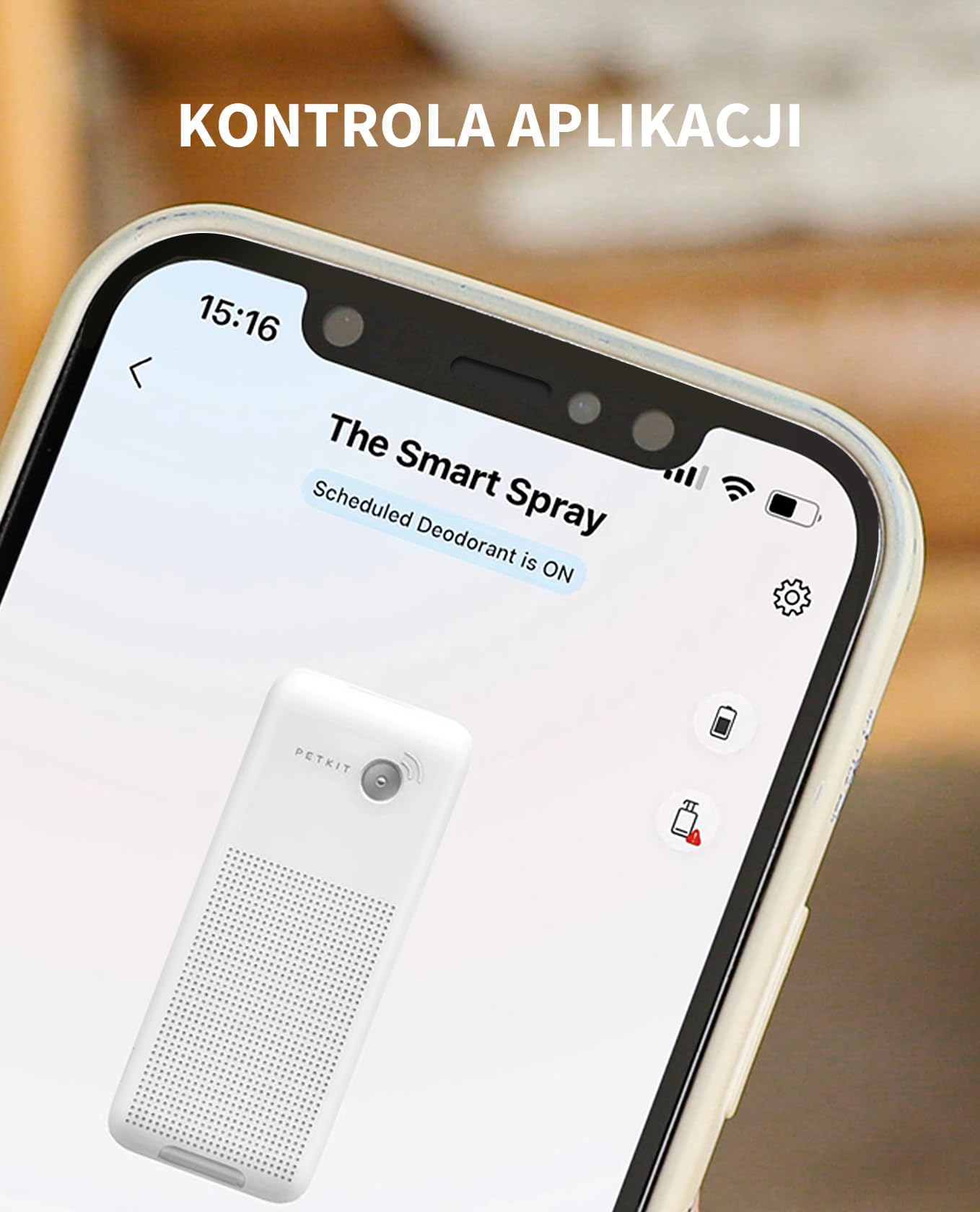 PETKIT PURA Air Smart Spray Środek do Usuwania Nieprzyjemnych Zapachów, Dezodoryzator do Toalet dla Zwierząt Domowych z Funkcją Smart Light, Sterowanie Aplikacją, Nie Nadaje Się do PURA MAX 2