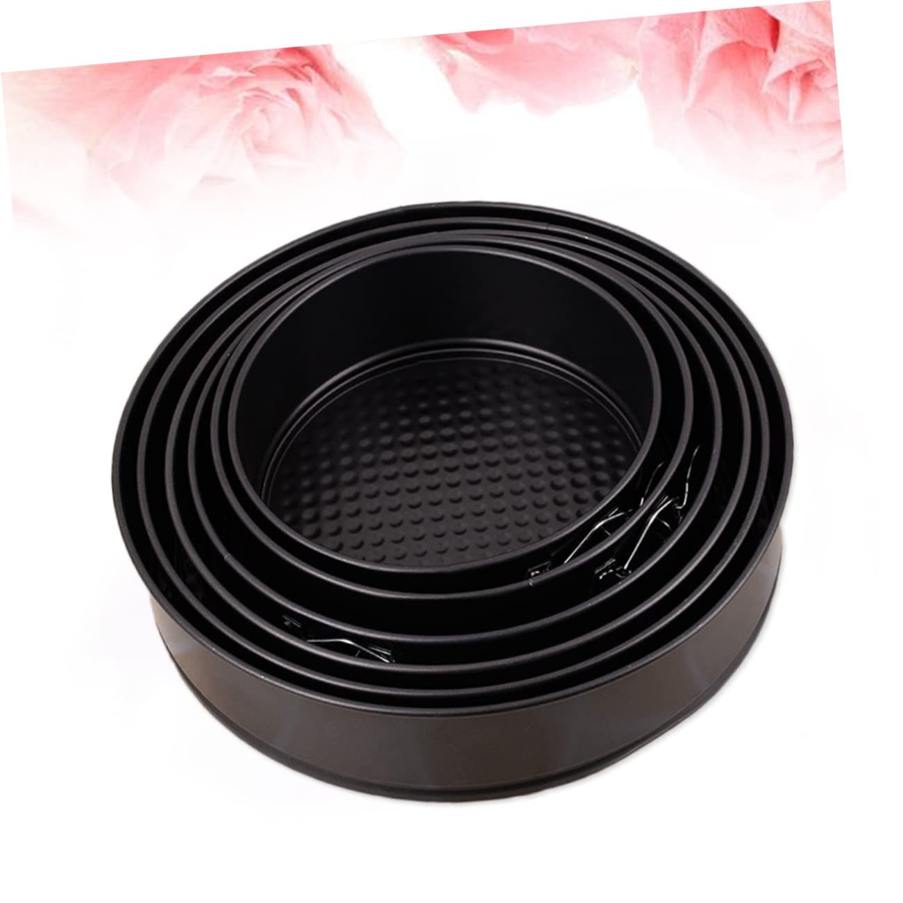 Cabilock 6pieza Moldes Redondos Antiadherentes Para Tartas Hebilla Acero Al Base De Panal Hornear Fiestas Casa Bodas