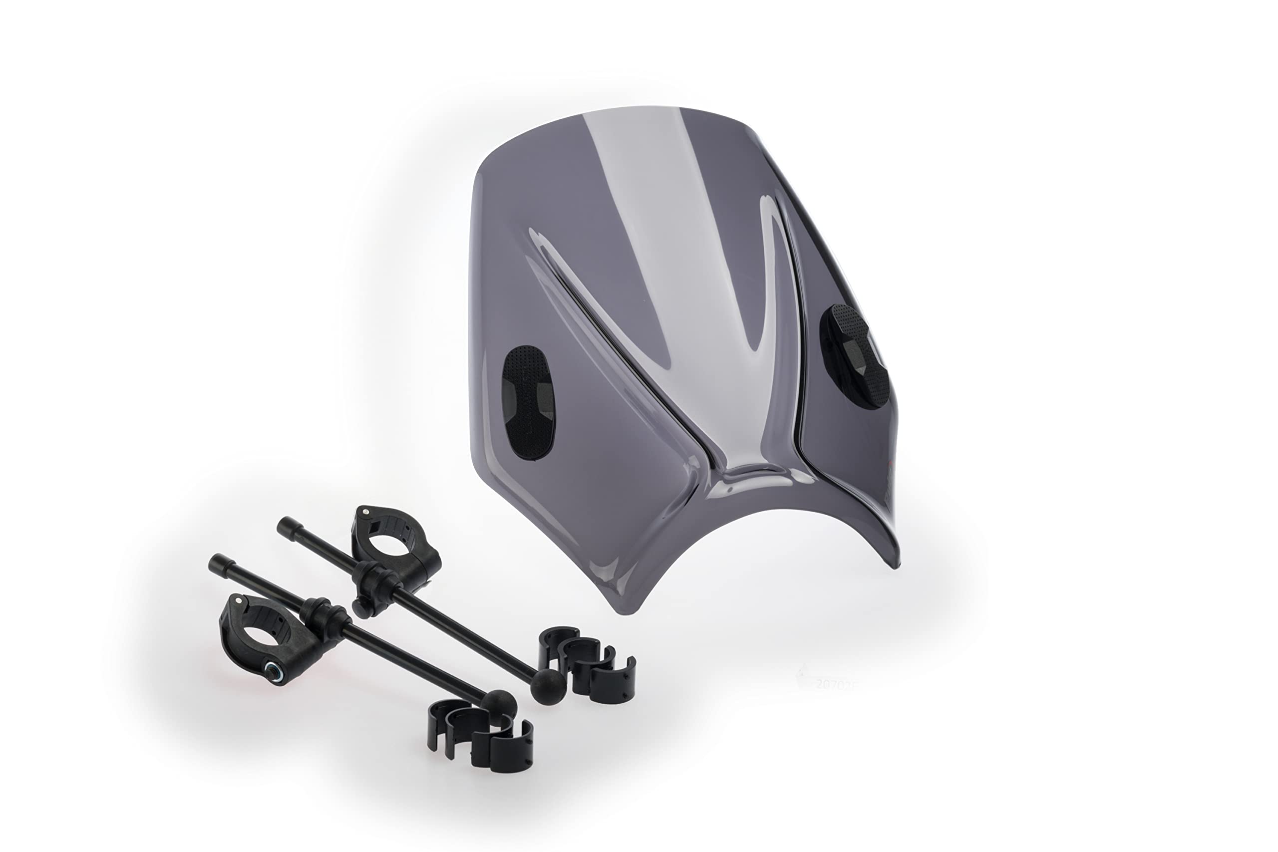 Puig 20702F Windschutzscheibe Mito Stark Getönt für Motorräder mit runden Scheinwerfern