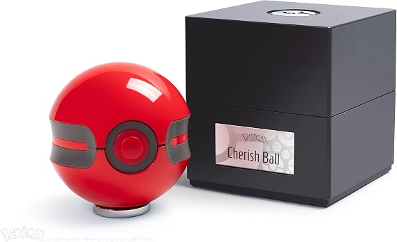 The Wand Company Original Poké Ball Authentic Replica - Real, Electronic, Die-Cast Poké Ball Display Case with Light Function – Official Pokémon Licensed Product