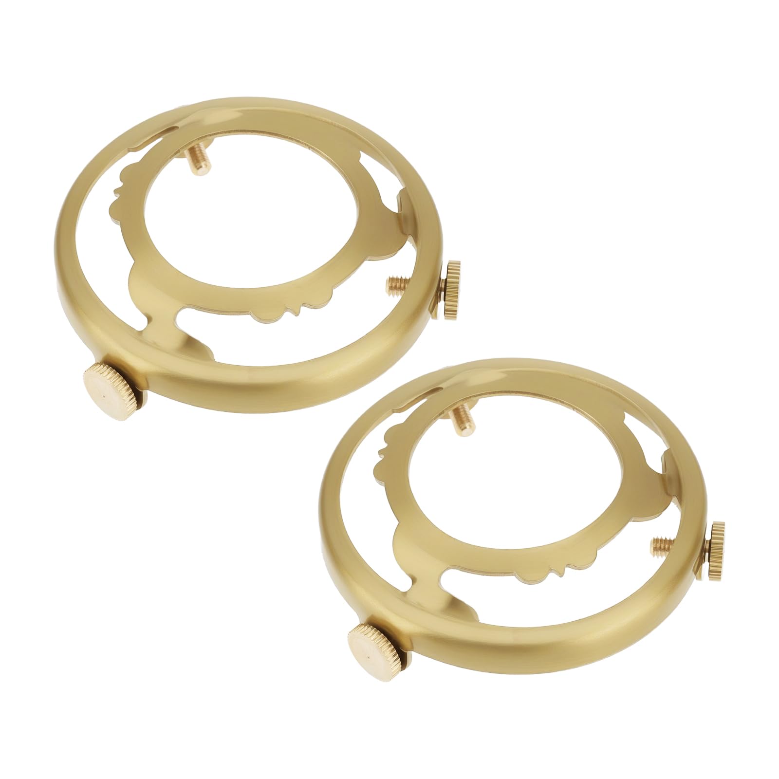 YINETTECH 2Pcs Brass Light Shade Gallery 60mm Lamp Holder with Secure Screw Fittings for Pendant Lights Custom Lighting Designs