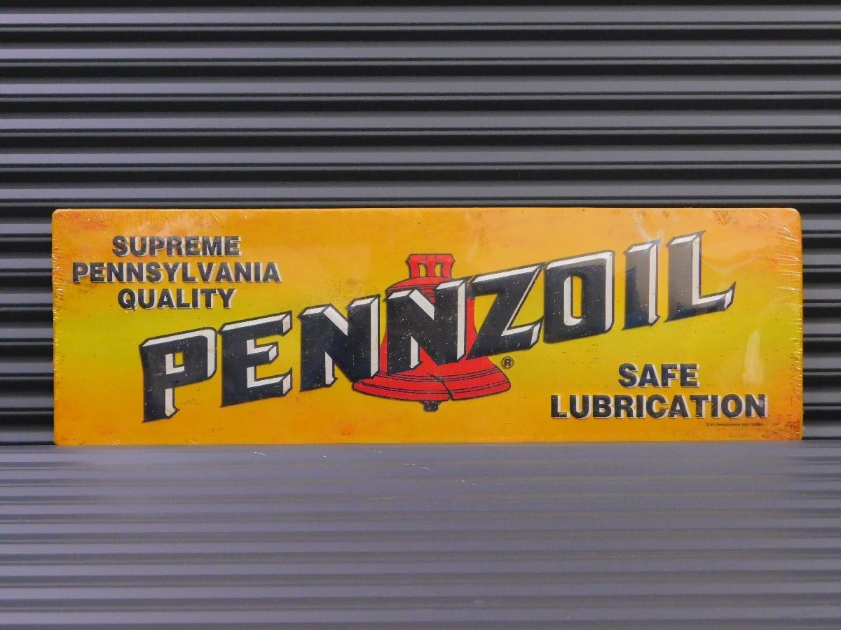 PENNZOIL ペンズオイル　ビンテージ看板 Amazon.co.jp: 350 PENNZOIL ペンズオイル エンボスメタルサイン／横長