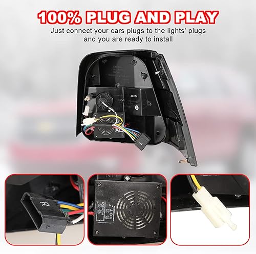 Miniatura 4 de ROXX Conjunto de luces traseras LED para Volkswagen Golf MK4 1999-2004, luces traseras para Volkswagen GTI 1999-2004, luces traseras de humo de