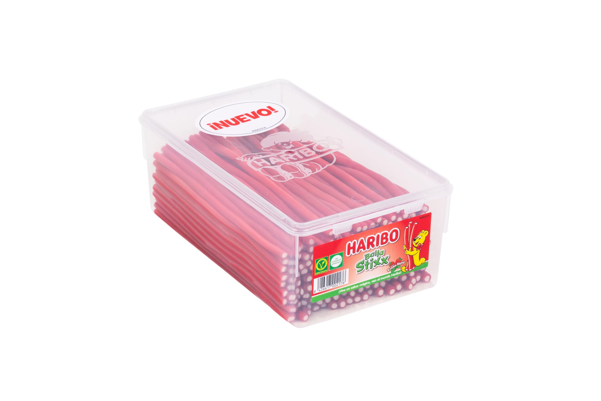HARIBO Ball Stixx Fresa: Tarro de 200 Delicias