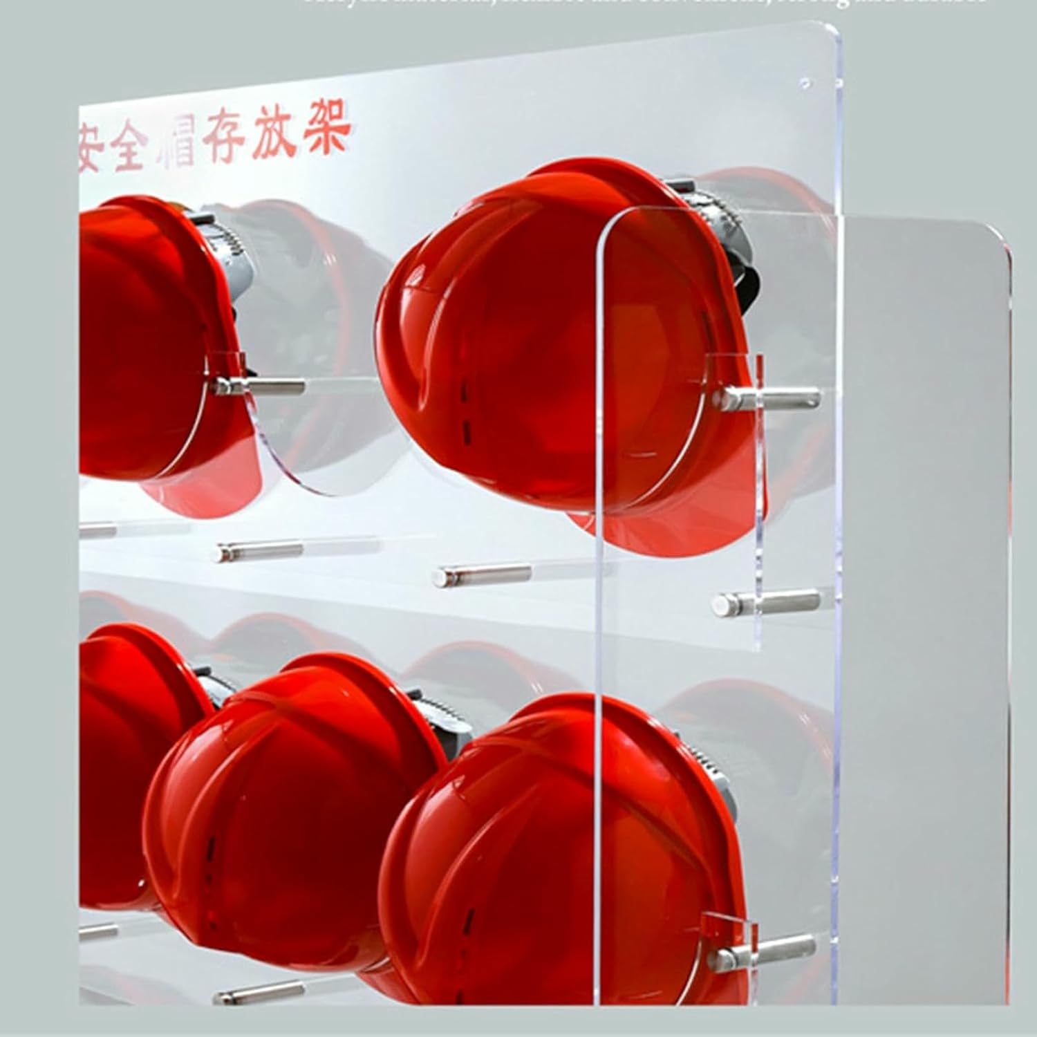Acrylic Hard hat Rack Wall Mounted Hat Hooks,Clear Hard hat Display Rack Construction Helmet Holder Organizer,Helmet Storage Hanger for Factory Workshop
