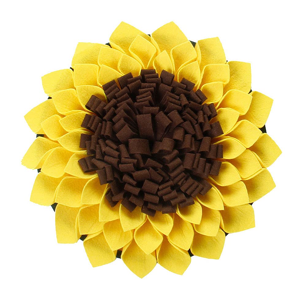 liutian Sunflower Shape Dog Snuffle Mat Puppy Eating Food Dispenser Training Sniffing Feeding Blanket Relieve Stress Pad Puppy Supply