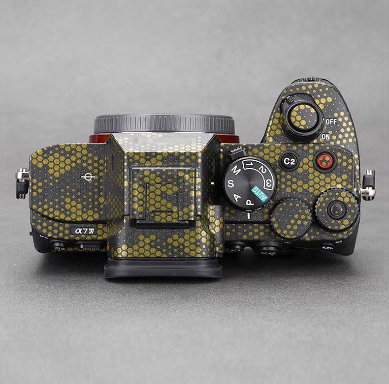 Image of Anti-Scratch Camera Cover Skin Sticker for Sony Alpha 7 IV /A7M4 /A7IV Camera Protector Film Skin (Mamba Gold)