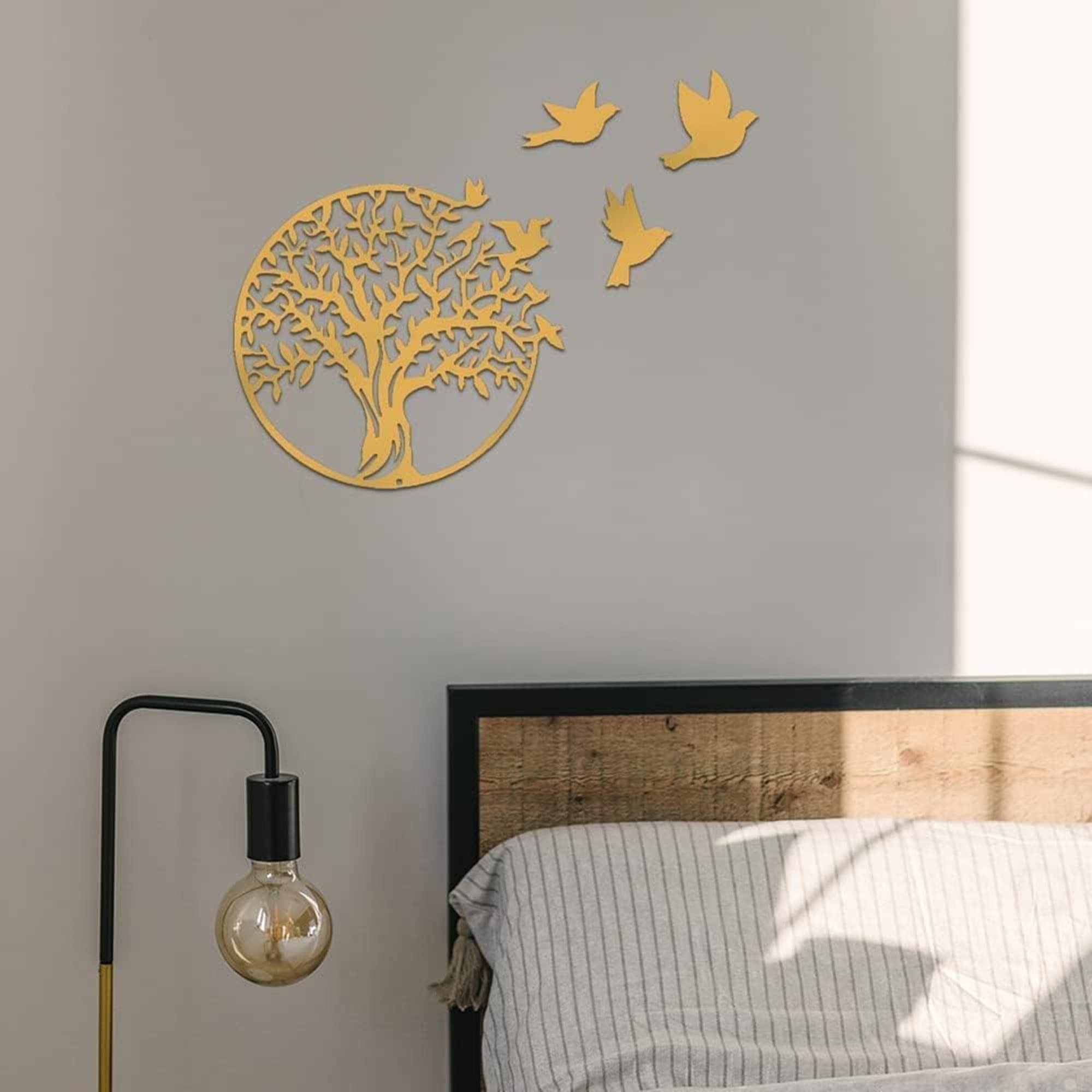 Plaque Tableau Décoration Murale Jardin 55 Cm De Long: Arbre En Corten