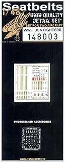 HGW 148003 1/48 Seatbelts for US Fighters 2 Sets WWII era Accessories Aircraft