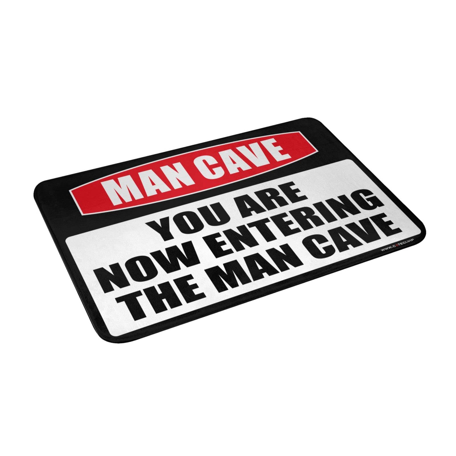 Stuoia da esterno con scritta "You Are Now Entering The Man Cave zerbino zerbino (dimensioni: 24 x 36IN/65 x 90CM)