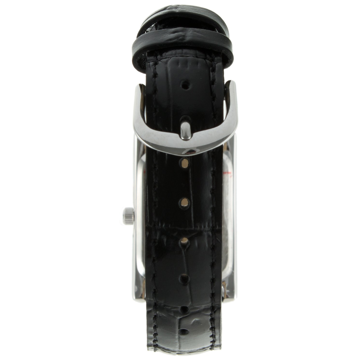 Reloj de pulsera rectangular en forma de H para mujer con correa de muñeca a juego, Negro/Plata, H Shape Reloj para mujer 3
