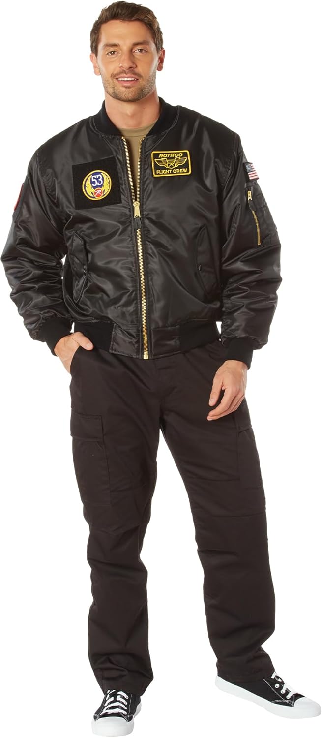 Rothco Flight Jacket with Patches - Classic Cold Weather Bomber Jacket with Morale Patches Included - Image 6