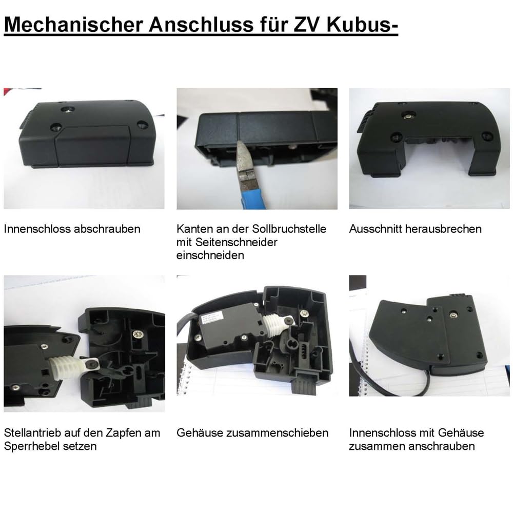 12 Volt ZV Zentralverriegelung für Kubus Griffmuldenschloss Stauklappenschloss Wohnmobil Caravan schwarz