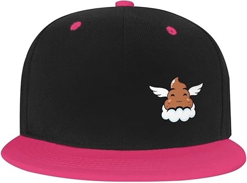 Miniatura 2 de QIZYOQA Cute Angel Poo Snapback Hats for Men Women Hat Baseball Cap Flat Bill Visor White Hat