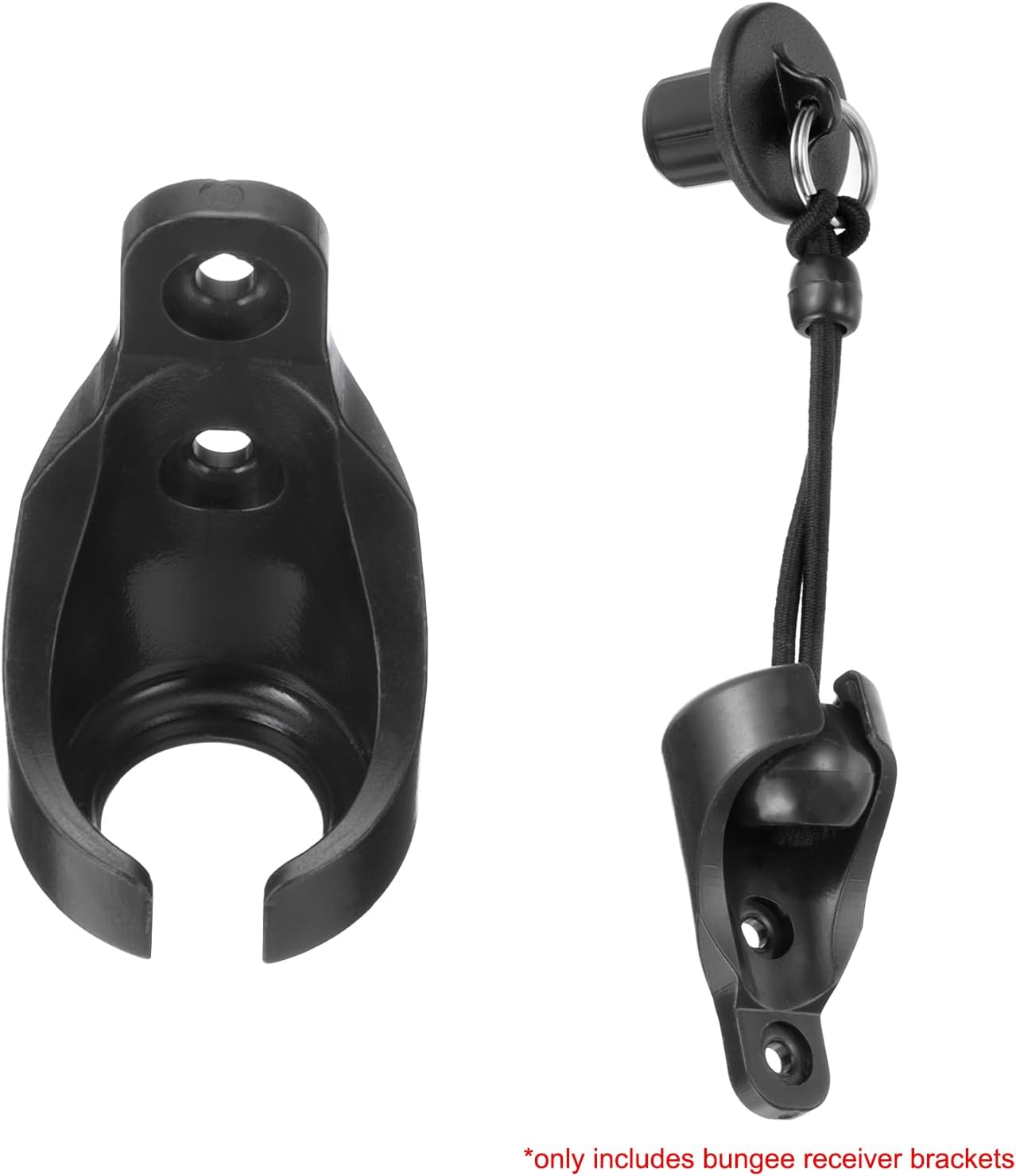 uxcell 4Pcs Universal Bungee Receiver Brackets Plastic Blind Replacement Parts for Indoor/Outdoor Sun Roller Shade Tie Down Straps Black