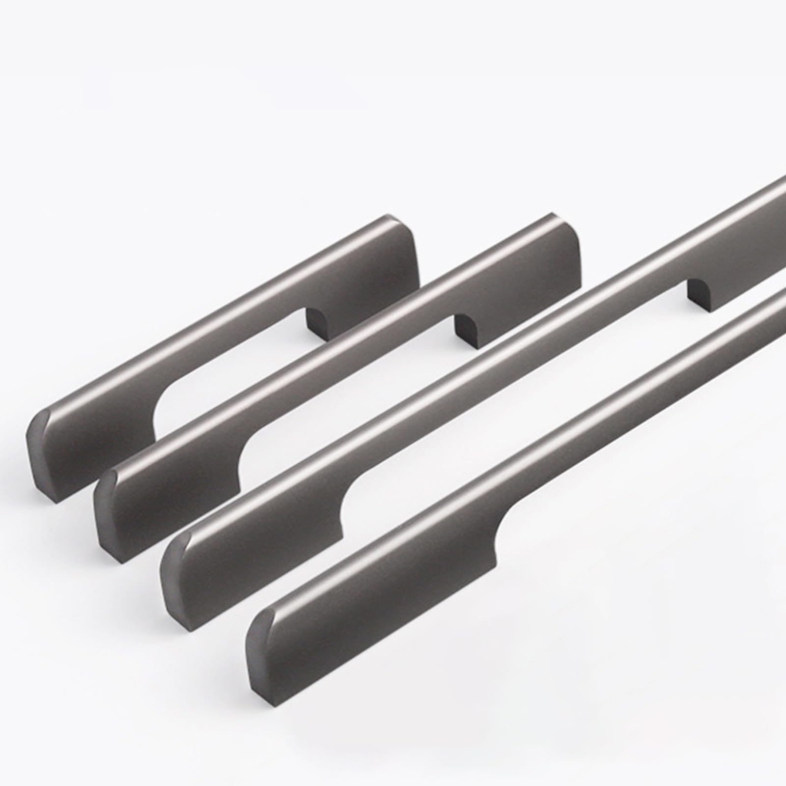 Griffe für Schränke Graue Lang,2 Griffe Küche Modern Massive Aluminium | Eloxierte Oberfläche Bügelgriff Lochzentren: 96 - 1160 mm Schubladengriff für Schublade Küche Badezimmer 960mm/37.8in