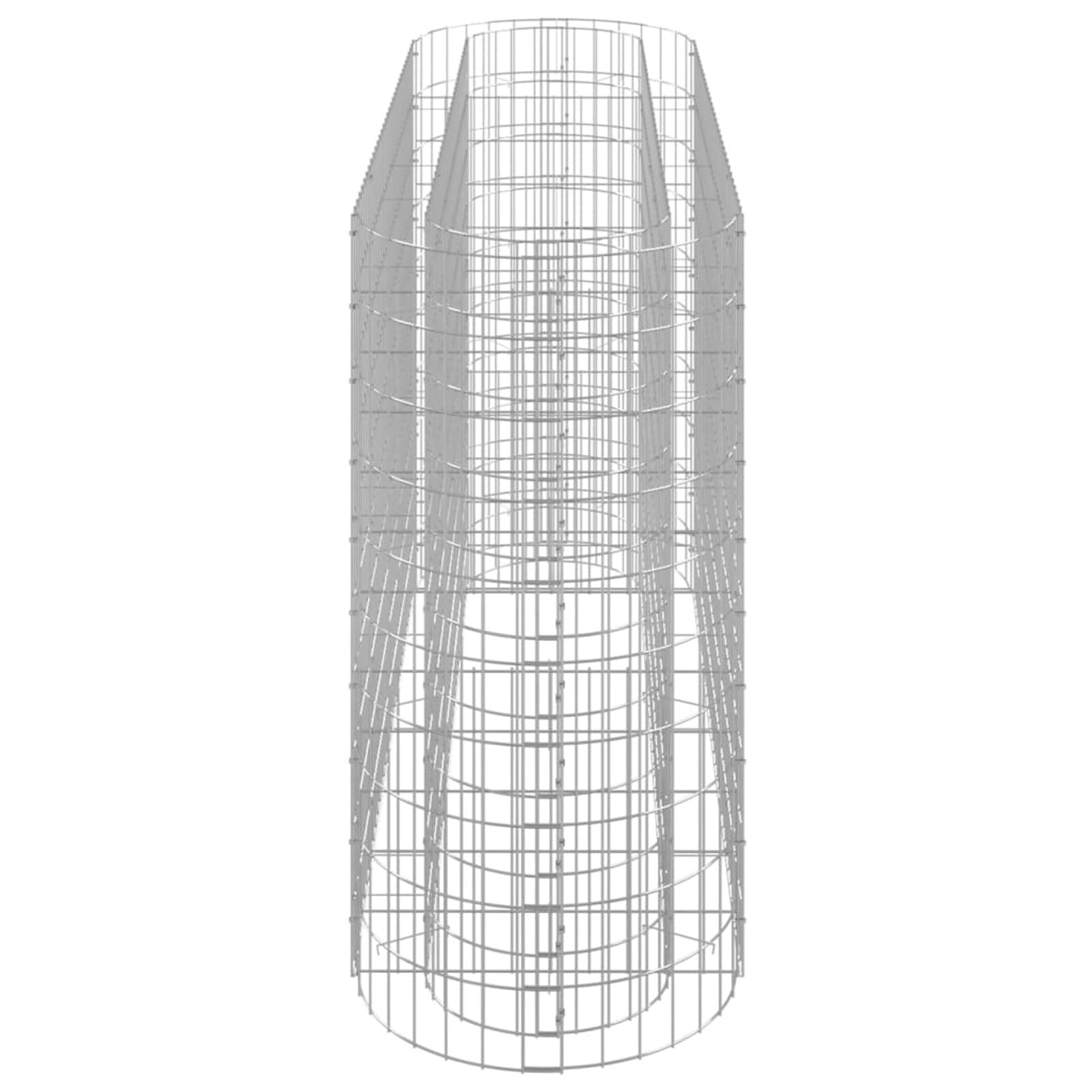 Gabionen-Hochbeet, Kräuterspirale, Hochbeet Im Garten, Pflanzkübel, Pflanzsteine, Verzinktes Eisen 190x50x100 cm