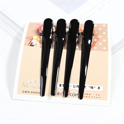 Miniatura 2 de U-M Nice Design - Pinzas de metal para peinar el cabello, paquete de 4, color plateado