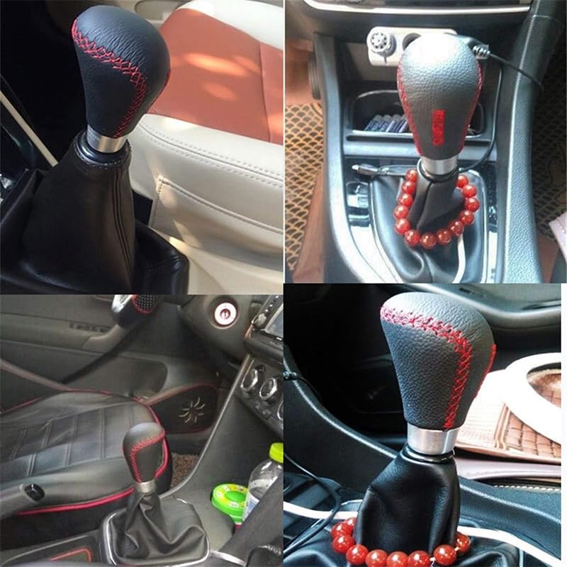 Amazon.co.jp: シフトノブ 5速 MT 赤 ユニバーサル PUレザーMOMO