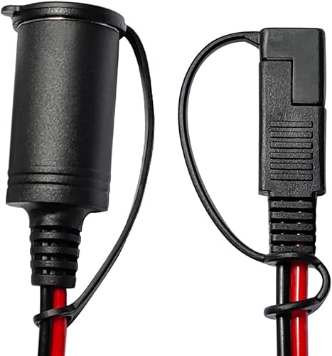 Miniatura 2 de Faoyliye Cable adaptador de enchufe de encendedor de cigarrillos hembra SAE de 14 AWG a 12 V, conector de desconexión rápida SAE de 2 pines, cable
