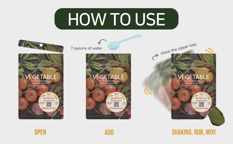 LINDSAY re:natural Vegetable Modeling Mask 35g*5ea