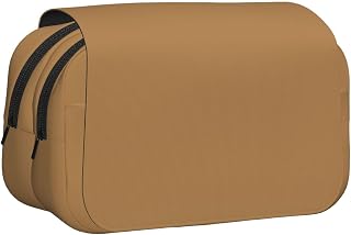 HMBGFW Estuche para lápices de gran capacidad, color marrón, organizador de gran capacidad