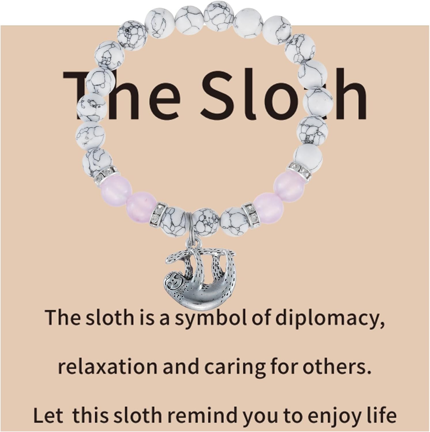 Kivosliviz Sloth Bracelet Gifts for Women Adults Sloths Lovers Themed Birthday Stuff Jewelry Sloth Bracelet - Image 2