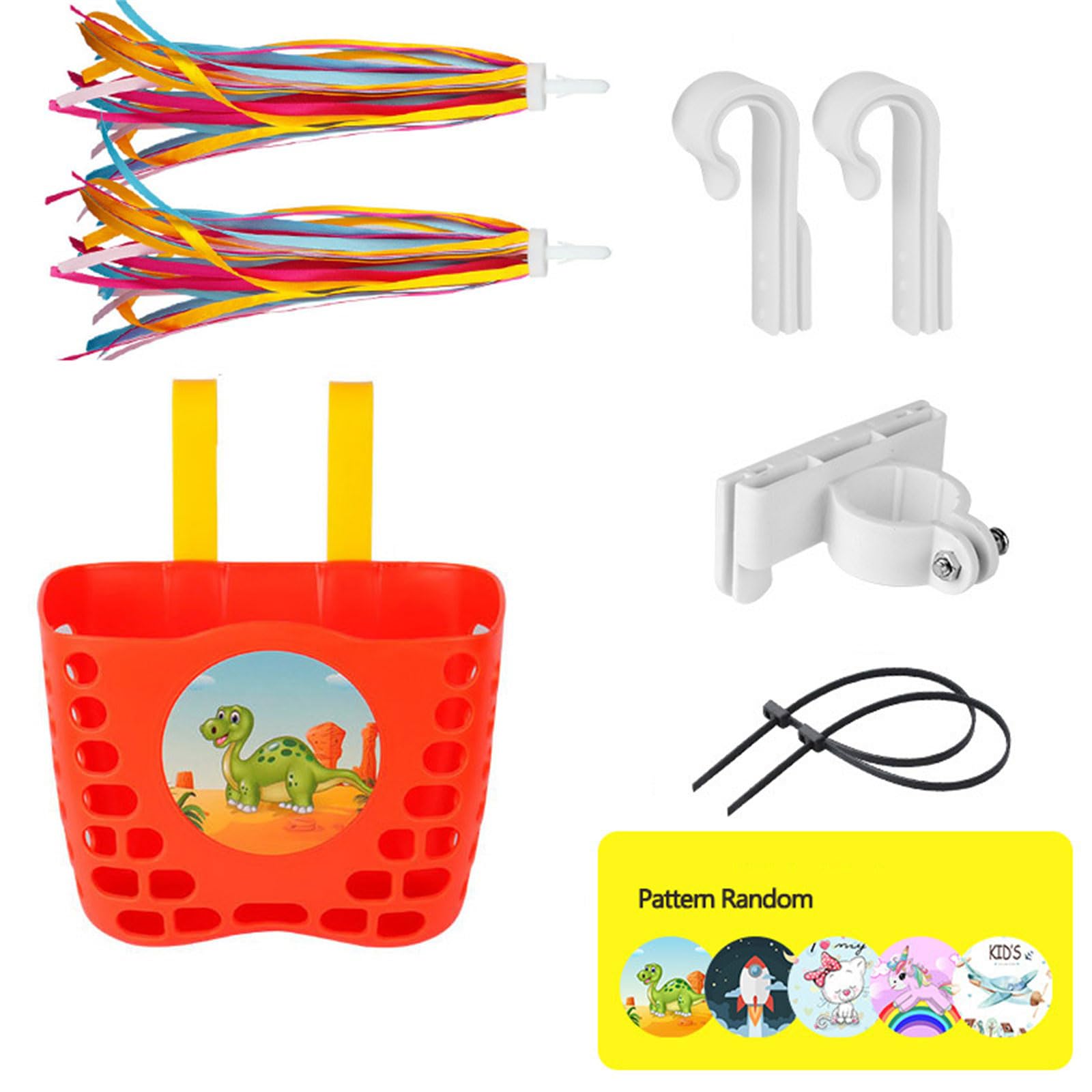 Panier de vélo pour enfant en osier avec sangles en cuir