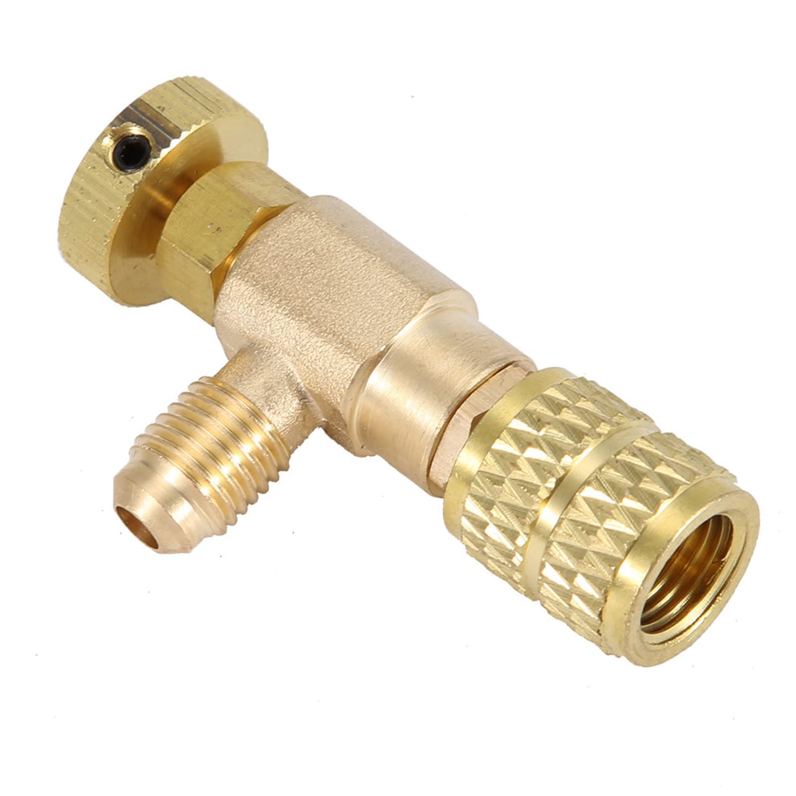 2 pz Pompa Vuoto per condizionatori R410A R22 Aria Condizionata Refrigerante 1/4 Adattatore di Sicurezza Valvola di Carica del Refrigerante,Valvola di Controllo del Refrigerante,