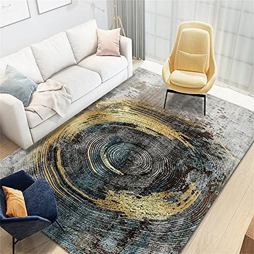 Tapis de salon moderne de conception graphique tourbillon gris - 2