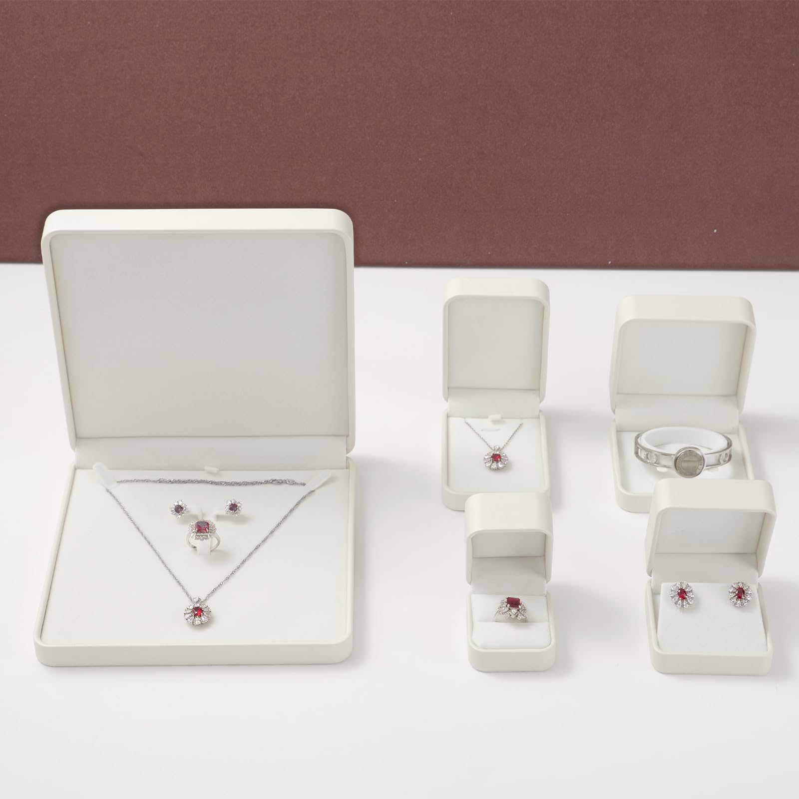 Coffret à Bijoux 2 étages Rose - Organisation Colliers, Bagues, Boucles D' Oreilles - Avec Clé - 23x17x9 Cm Boîte à Bijoux 2 étages