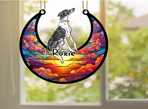 Vista 39 de LOVELYPOD Adorno de Navidad personalizado de perro pastor alemán, atrapasoles conmemorativo, adorno de Navidad de pastor alemán con nombre, pérdida